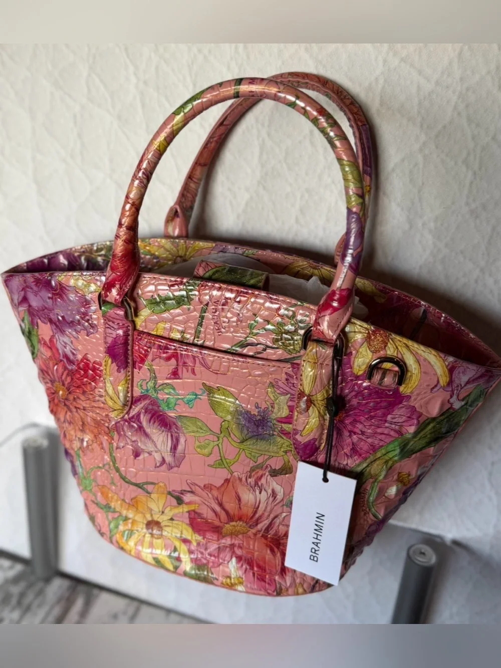 Gorgeous Brahmin Jenny perennial Shoulder Bag NWT flowers Botanical FLoral FIRM